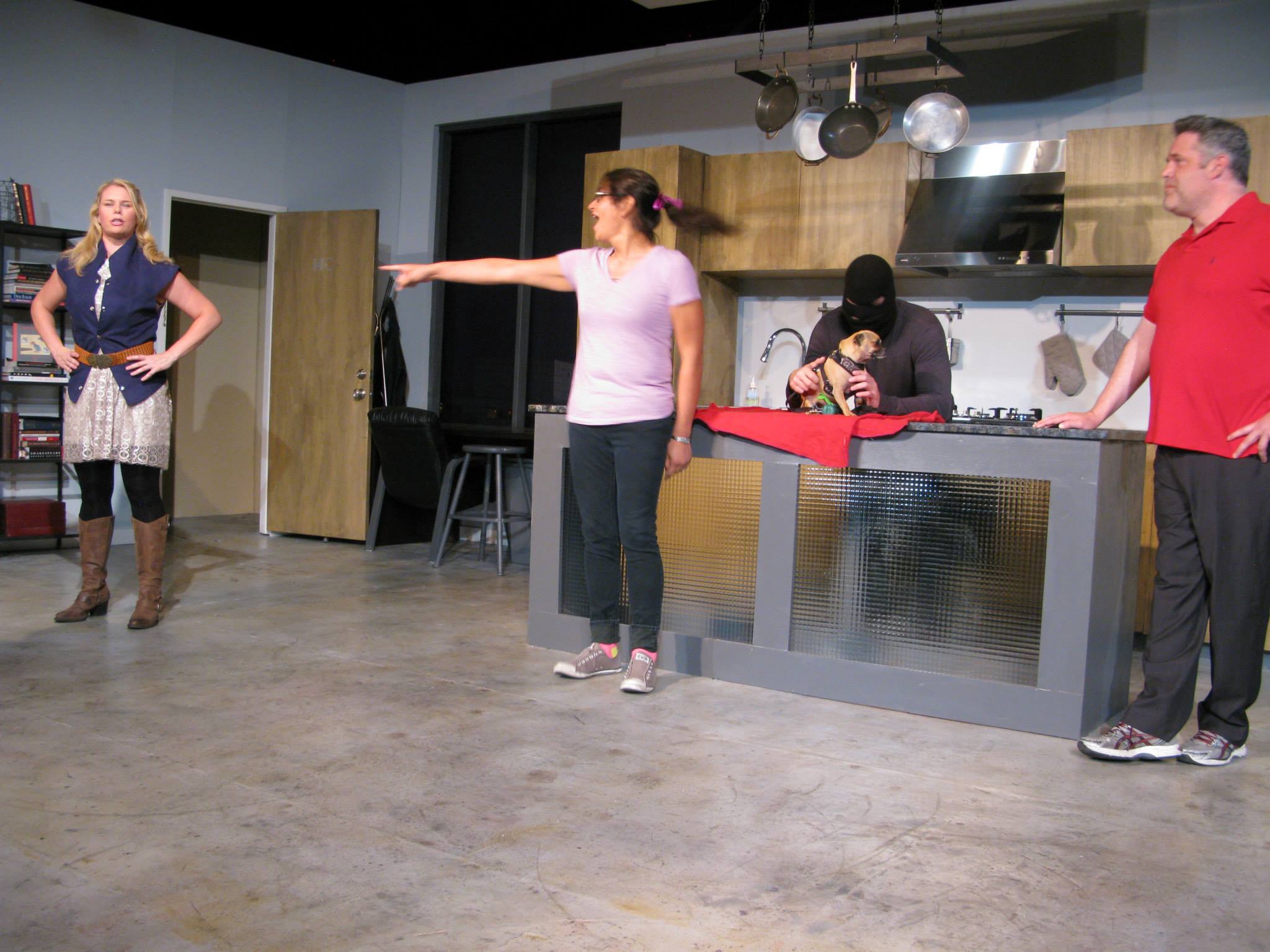 Marian's thrilled to see the Witch Queen of Altadena, while a dog says "I love you." (L-R: Lauren Van Kurin, Marian Gonzalez, Renly, Matt Merchant & Peter Fluet)